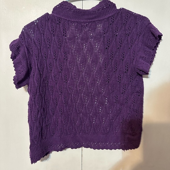 Purple Lace Cardigan Shrug - Picture 4 of 4